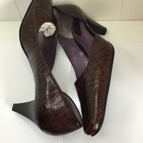 Women's Shoes Liz Claiborne Flex Heel/ Pumps Embossed Print Size 7.5 - Picture 6 of 12